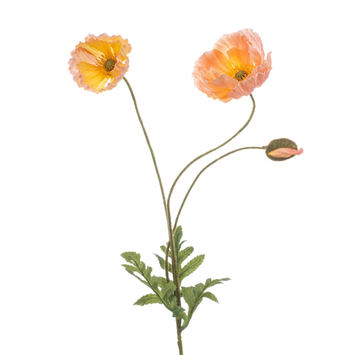 Poppy spray perzik 75 cm