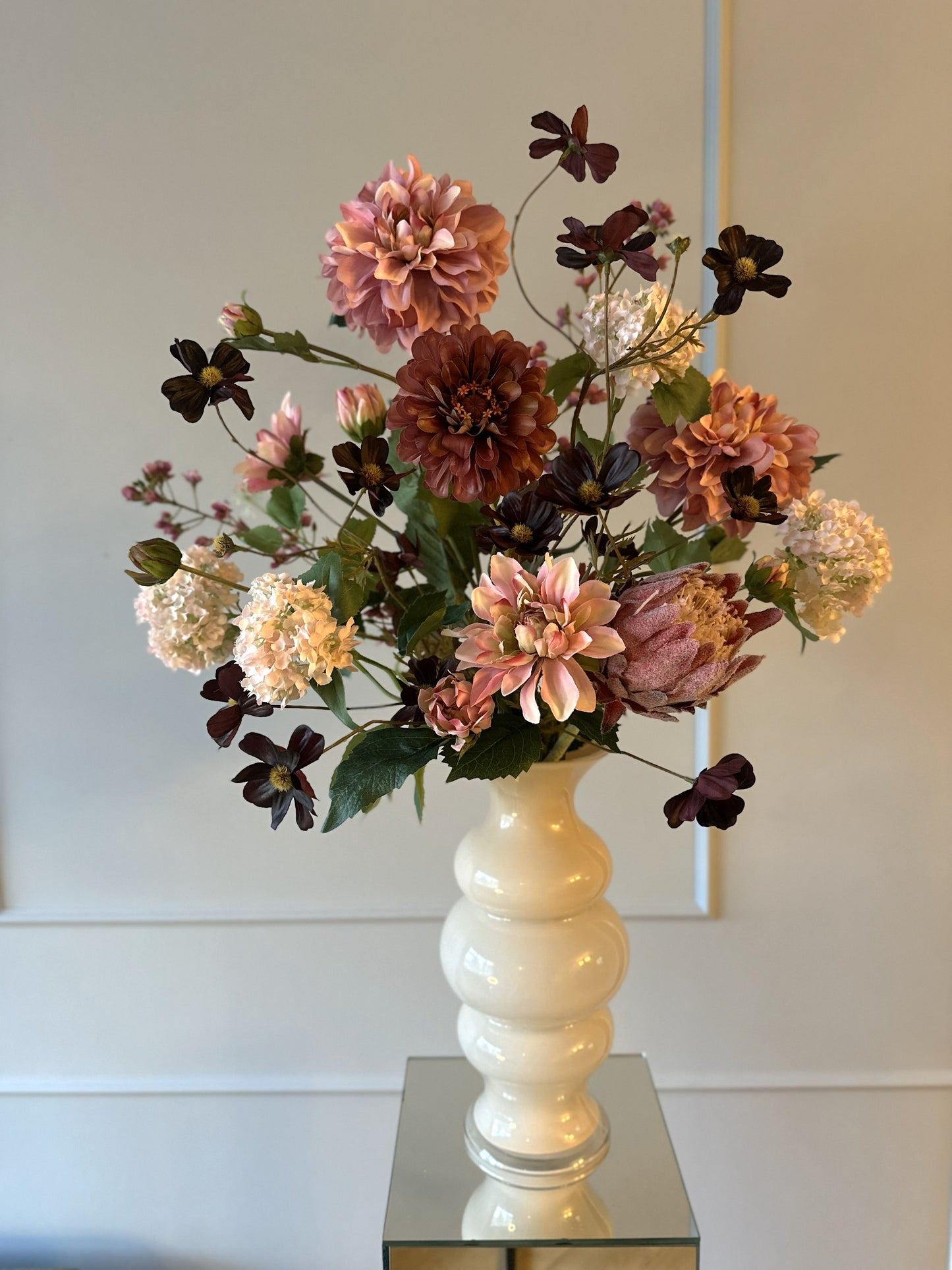 Zijden bloemen boeket - Burgundy Bloom