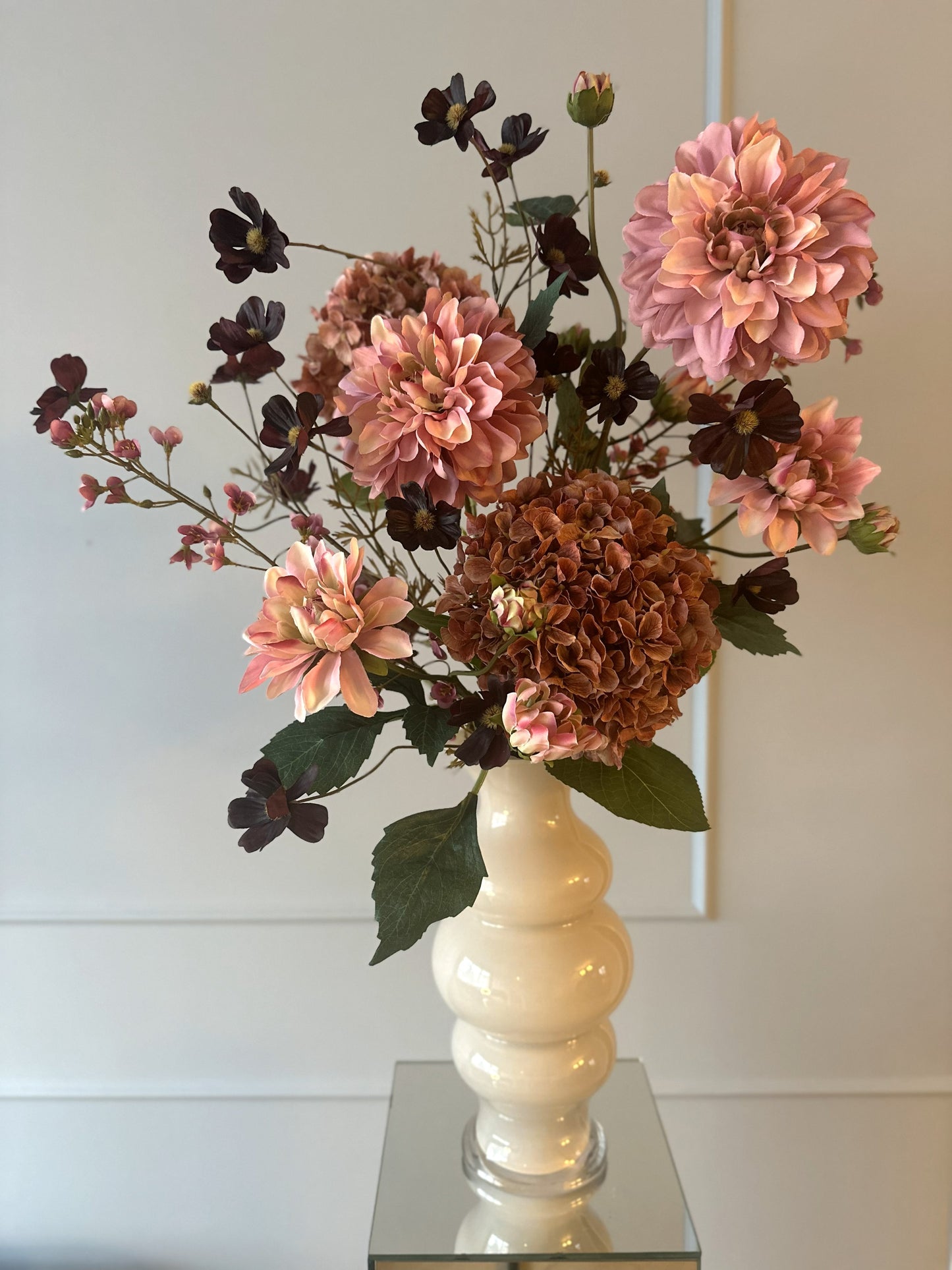 Zijden bloemen boeket - Powder Pink