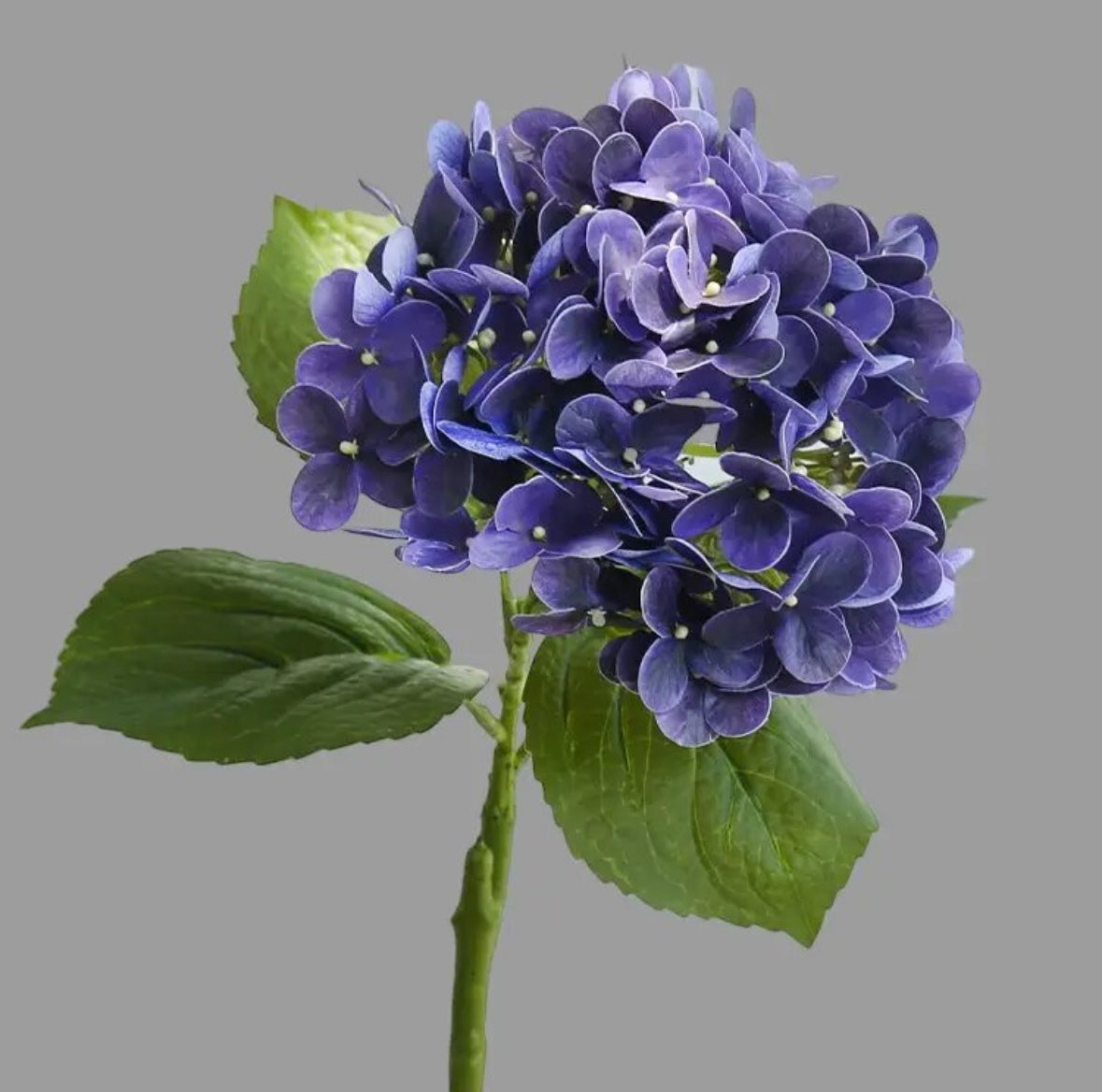 Hortensia donker blauw, real touch bloem